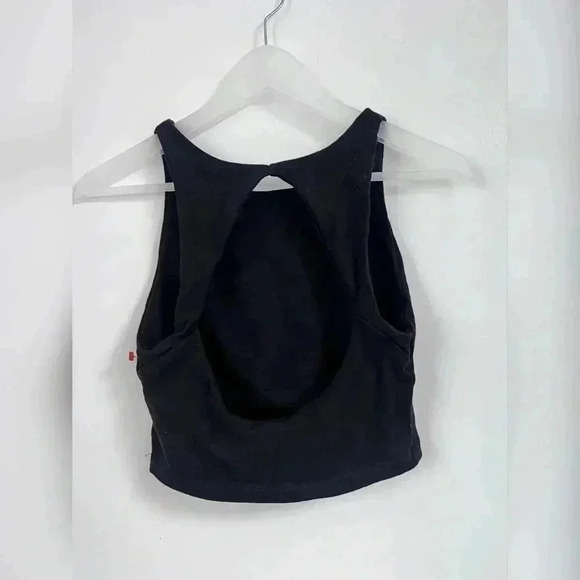 Kookai Black Crop Top with Keyhole Back - Picture 2 of 2